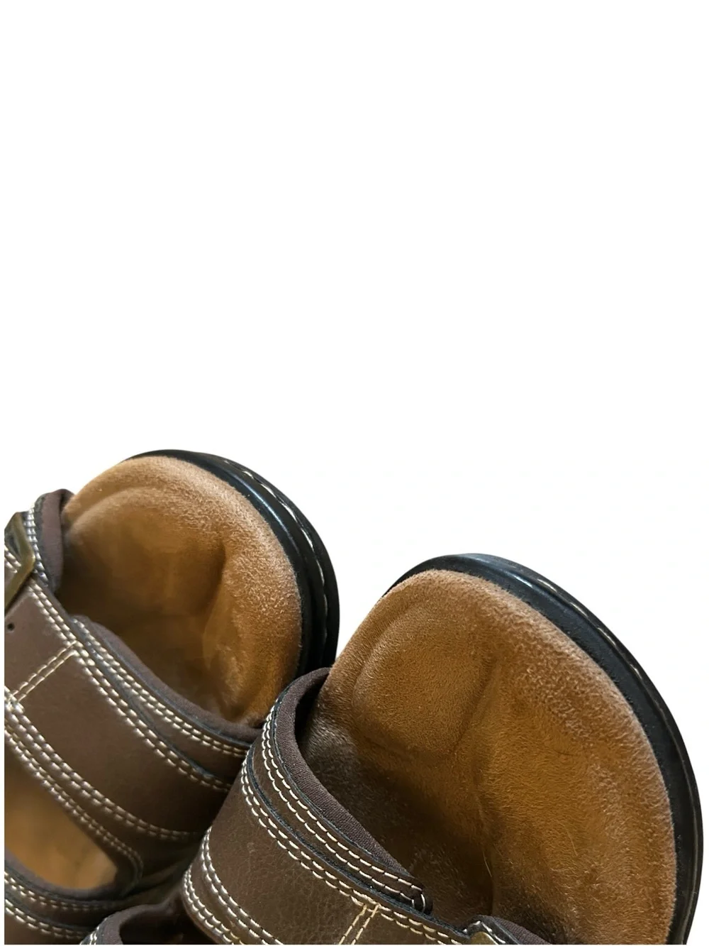 Dockers Men’s DELRAY Brown Double-Buckle Memory Foam Slide Sandals